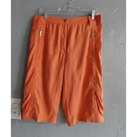 Jamie Sadock Shorts Bermuda Women Size 8,orange,Pocker,30 Inch Waist,13 Inseam - Picture 9 of 9